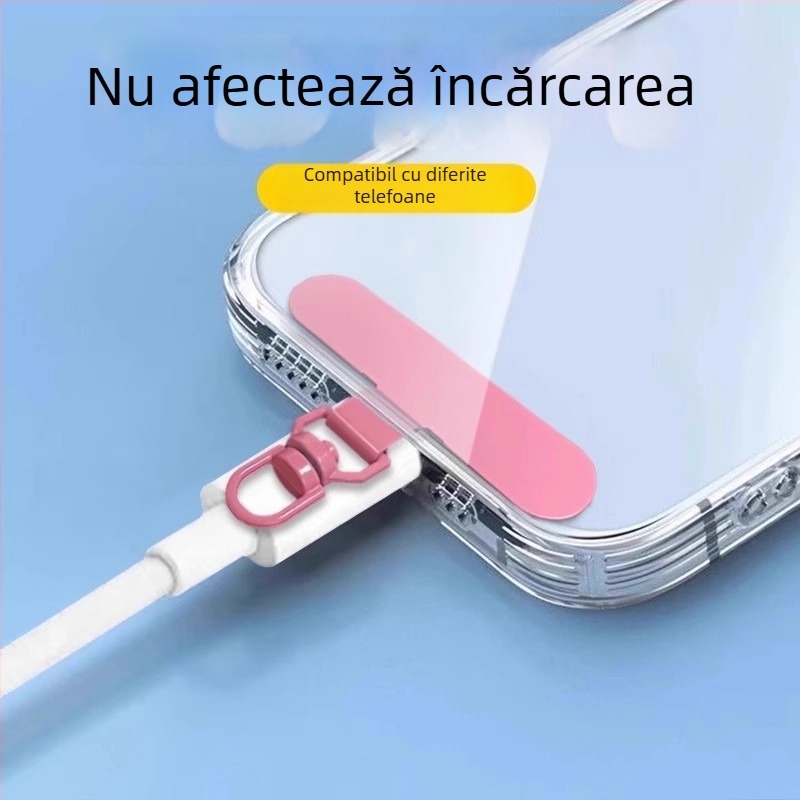 Clip de montare pentru lanier de telefon cu clip metal rotativ 360°, metal electroplacat, unisex, formă geometrică