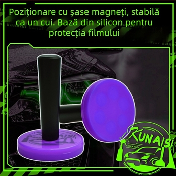 Racletă din plastic pentru aplicația filmului auto cu poziționare magnetică – Coolness