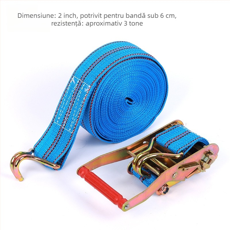 Tensionator poliester pentru încărcături cu cârlige duble, pentru transport și fixare, capacitate 800 kg