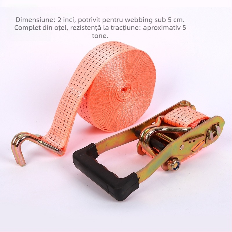 Tensionator poliester pentru încărcături cu cârlige duble, pentru transport și fixare, capacitate 800 kg