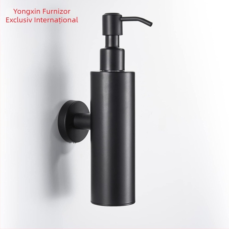Dispenser de săpun pentru baie, oțel inoxidabil 304, Acționare prin apăsare manuală, Yongxin, Stil modern minimalist (Finisaj lucios; Greutate: 440 g)