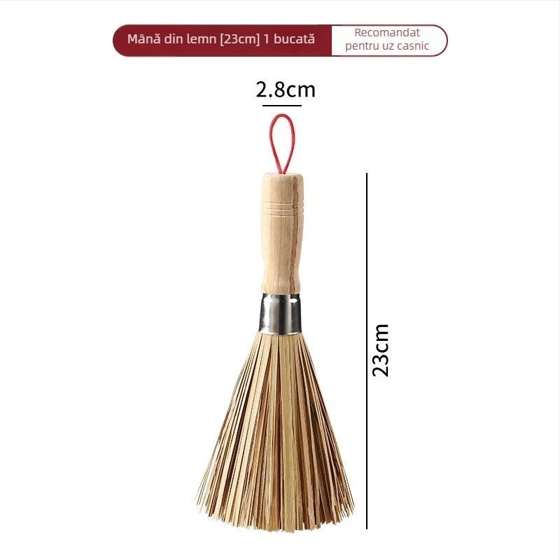 Perie metalică de bucătărie pentru oale, mâner lung (Material: Metal; Brand: Leaving shang; Origine: Altă)