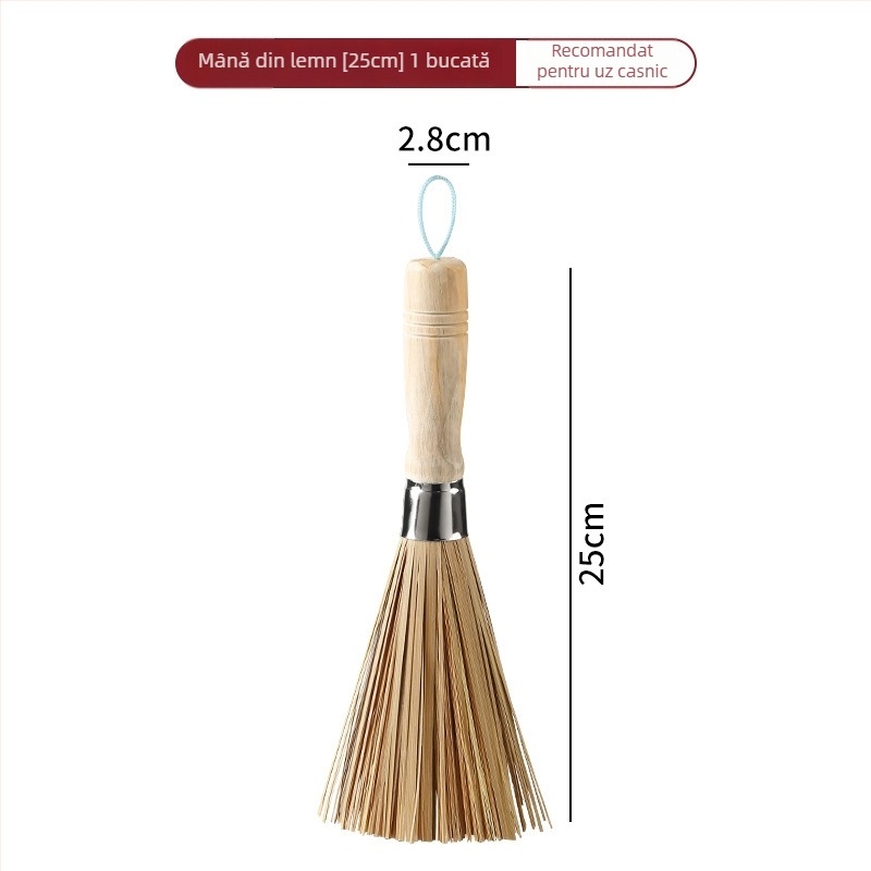 Perie metalică de bucătărie pentru oale, mâner lung (Material: Metal; Brand: Leaving shang; Origine: Altă)