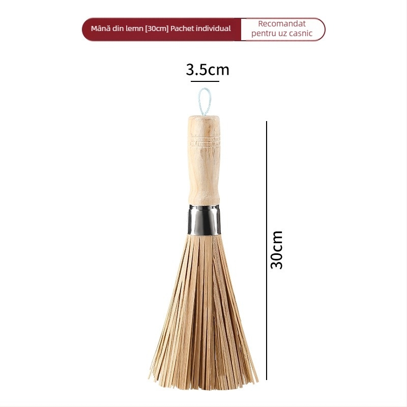 Perie metalică de bucătărie pentru oale, mâner lung (Material: Metal; Brand: Leaving shang; Origine: Altă)