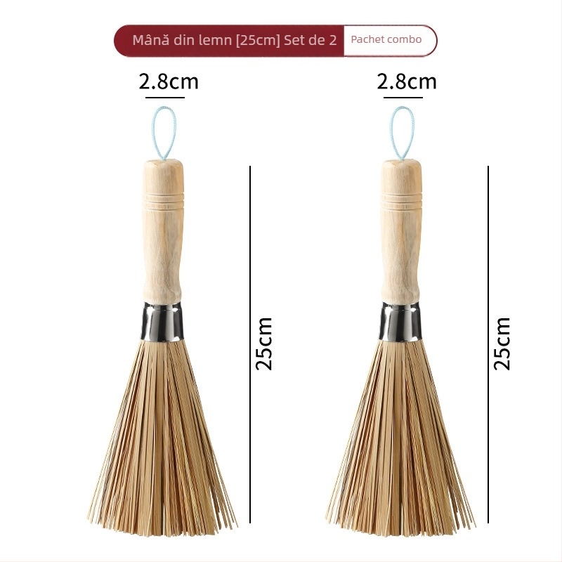 Perie metalică de bucătărie pentru oale, mâner lung (Material: Metal; Brand: Leaving shang; Origine: Altă)