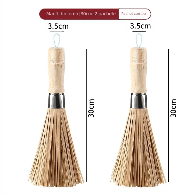 Perie metalică de bucătărie pentru oale, mâner lung (Material: Metal; Brand: Leaving shang; Origine: Altă)