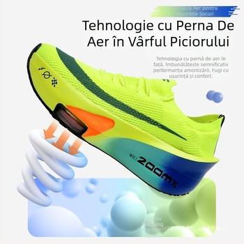 Adidași de alergare pentru bărbați Alpha 3 NK cu partea superioară din plasă, talpă PU, talpă exterioară PVC, toc scăzut 1–3 cm, șireturi