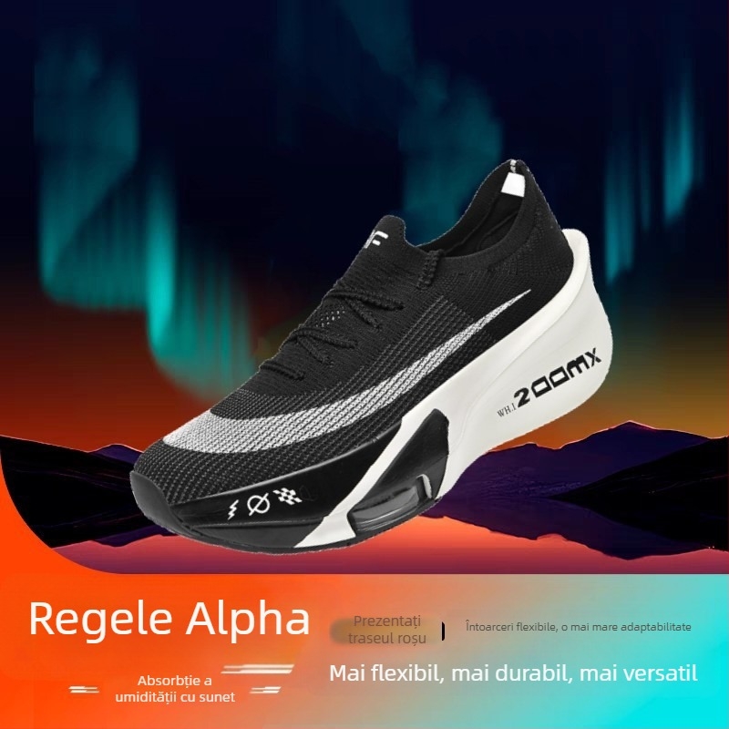 Adidași de alergare pentru bărbați Alpha 3 NK cu partea superioară din plasă, talpă PU, talpă exterioară PVC, toc scăzut 1–3 cm, șireturi