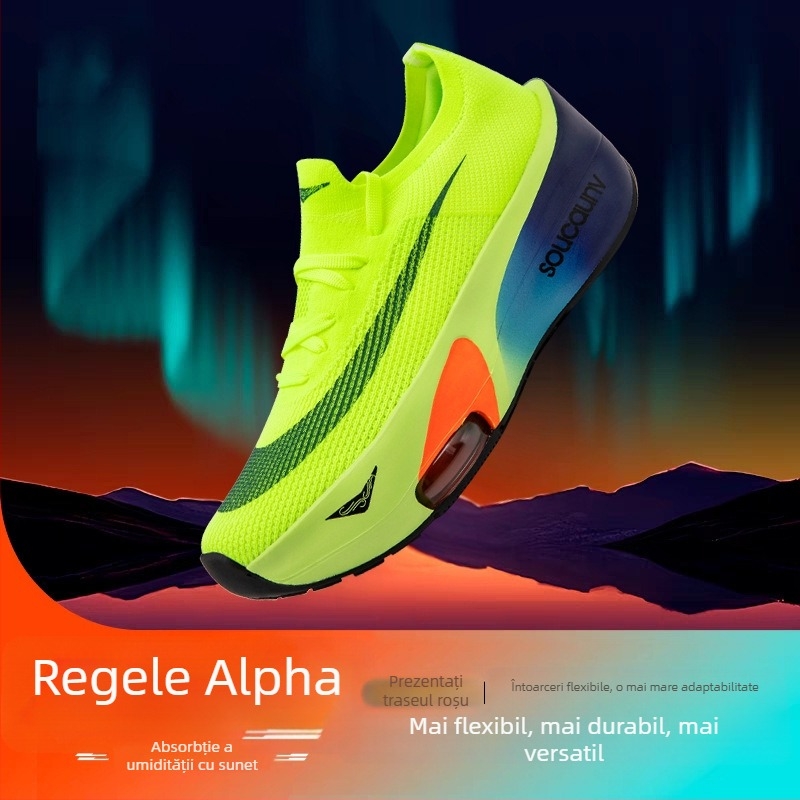 Adidași de alergare pentru bărbați Alpha 3 NK cu partea superioară din plasă, talpă PU, talpă exterioară PVC, toc scăzut 1–3 cm, șireturi