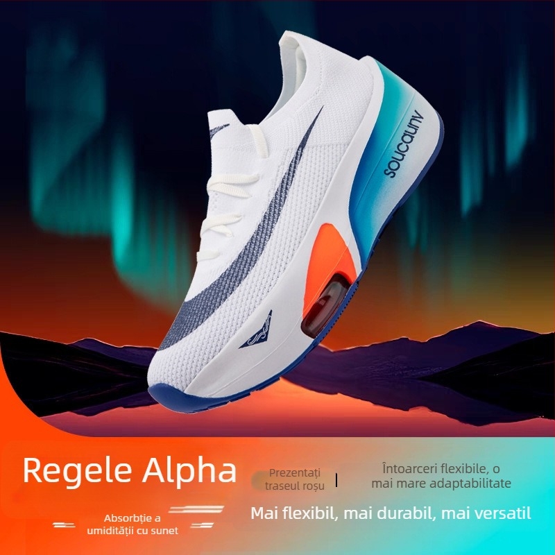 Adidași de alergare pentru bărbați Alpha 3 NK cu partea superioară din plasă, talpă PU, talpă exterioară PVC, toc scăzut 1–3 cm, șireturi