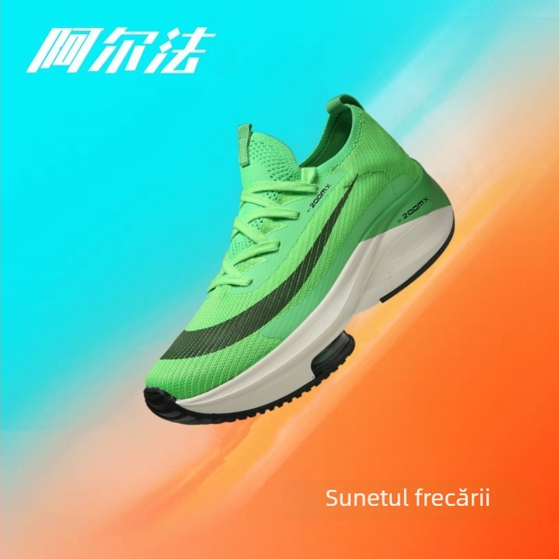 Adidași de alergare pentru bărbați Alpha 3 NK cu partea superioară din plasă, talpă PU, talpă exterioară PVC, toc scăzut 1–3 cm, șireturi