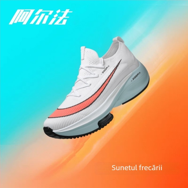 Adidași de alergare pentru bărbați Alpha 3 NK cu partea superioară din plasă, talpă PU, talpă exterioară PVC, toc scăzut 1–3 cm, șireturi