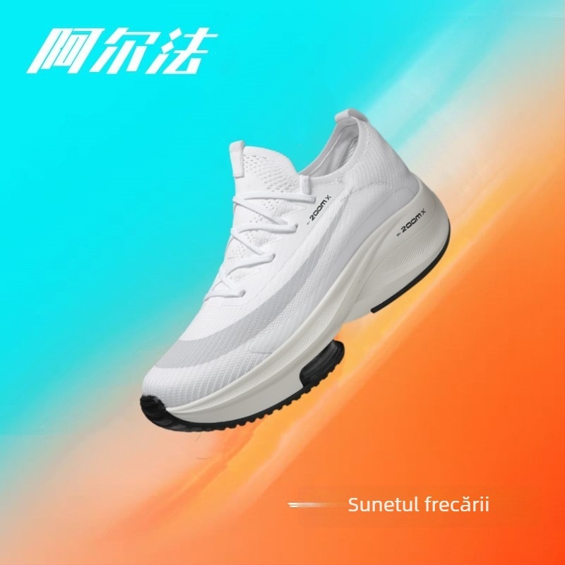 Adidași de alergare pentru bărbați Alpha 3 NK cu partea superioară din plasă, talpă PU, talpă exterioară PVC, toc scăzut 1–3 cm, șireturi