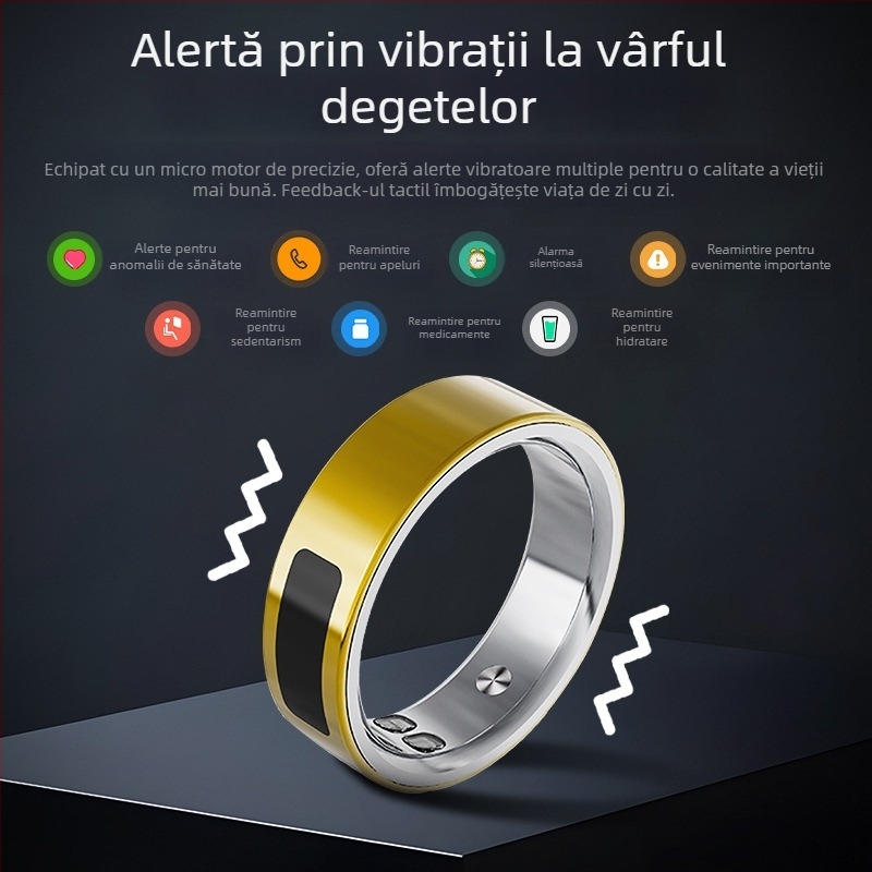 Inel inteligent OHC T21 cu oxigen din sânge, ritm cardiac, HRV, monitorizare somn și calcul calorii