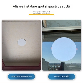 Capac decorativ circular pentru gaura de tavan pentru iluminat - ABS, diametru 94/134/185/230 mm, grosime perete 3 mm, marca Zhang Plastic