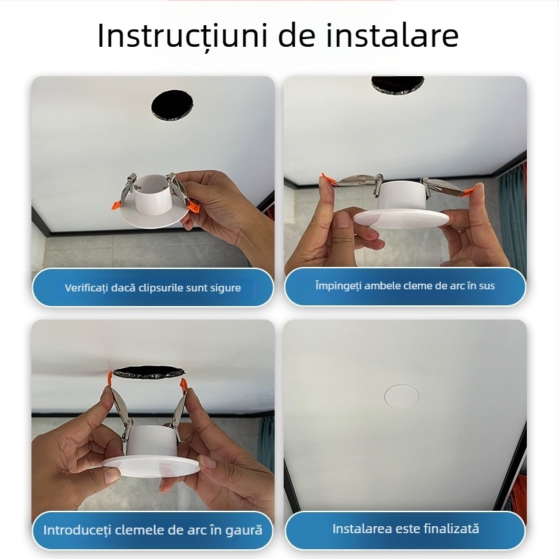 Capac decorativ circular pentru gaura de tavan pentru iluminat - ABS, diametru 94/134/185/230 mm, grosime perete 3 mm, marca Zhang Plastic