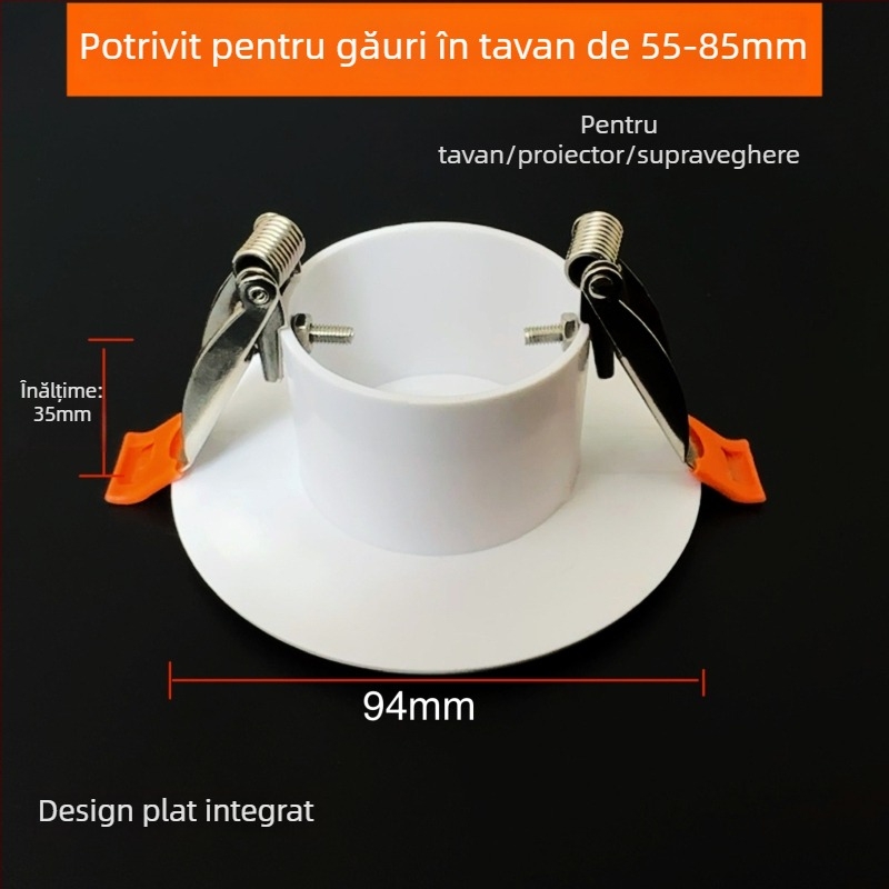 Capac decorativ circular pentru gaura de tavan pentru iluminat - ABS, diametru 94/134/185/230 mm, grosime perete 3 mm, marca Zhang Plastic
