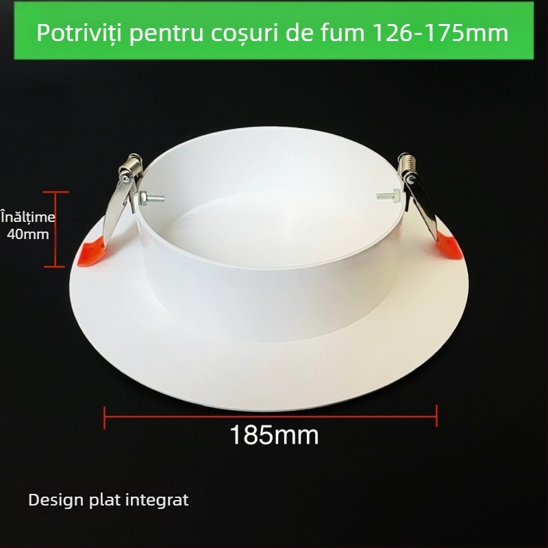 Capac decorativ circular pentru gaura de tavan pentru iluminat - ABS, diametru 94/134/185/230 mm, grosime perete 3 mm, marca Zhang Plastic