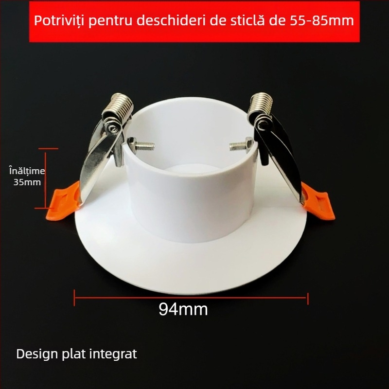 Capac decorativ circular pentru gaura de tavan pentru iluminat - ABS, diametru 94/134/185/230 mm, grosime perete 3 mm, marca Zhang Plastic