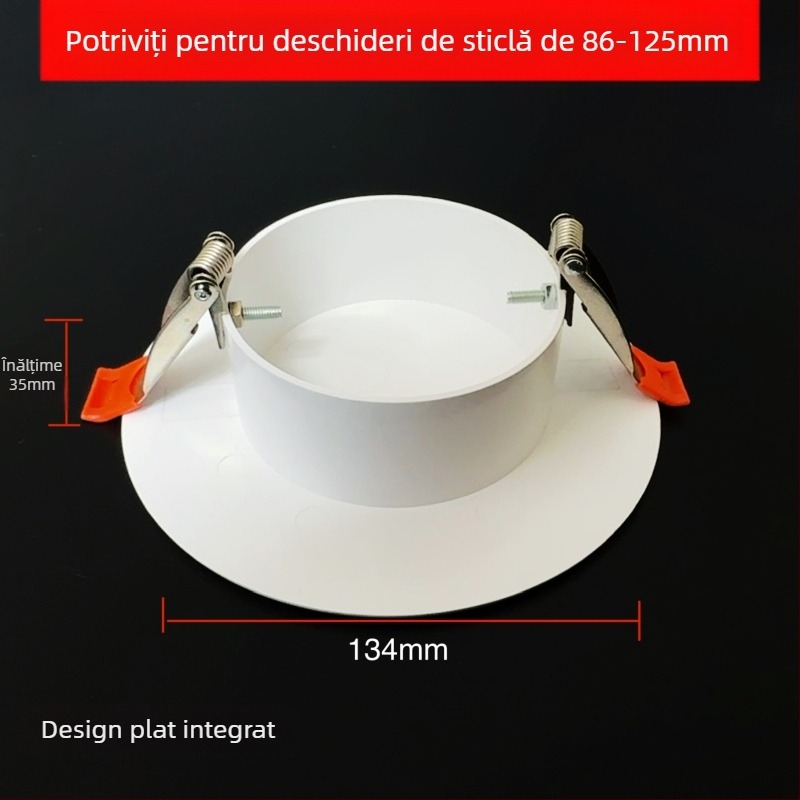 Capac decorativ circular pentru gaura de tavan pentru iluminat - ABS, diametru 94/134/185/230 mm, grosime perete 3 mm, marca Zhang Plastic