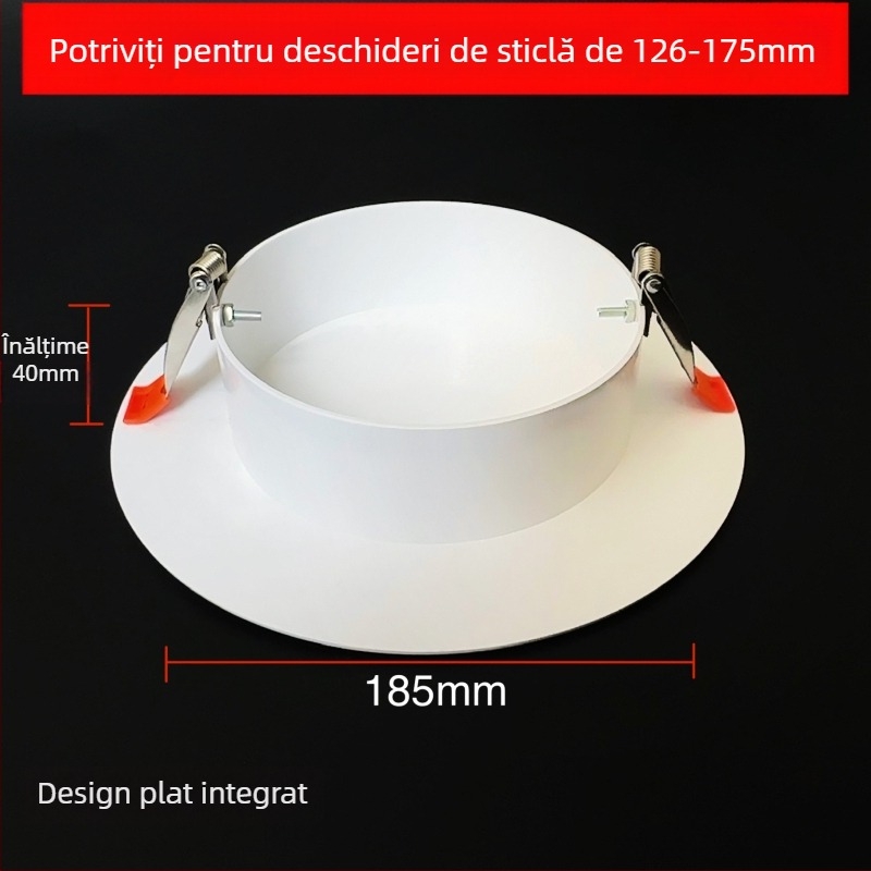 Capac decorativ circular pentru gaura de tavan pentru iluminat - ABS, diametru 94/134/185/230 mm, grosime perete 3 mm, marca Zhang Plastic