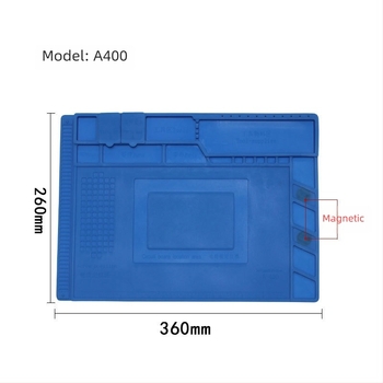 Covor de lucru pentru reparații la telefoane mobile, placă izolatoare din silicon, model S150, grosime 5 mm, duritate moale
