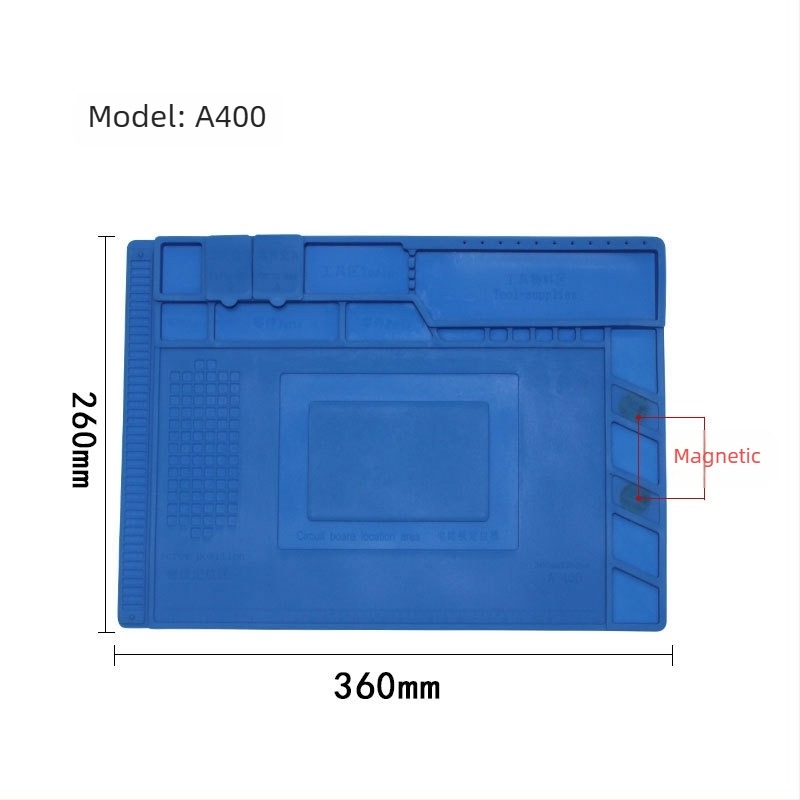 Covor de lucru pentru reparații la telefoane mobile, placă izolatoare din silicon, model S150, grosime 5 mm, duritate moale