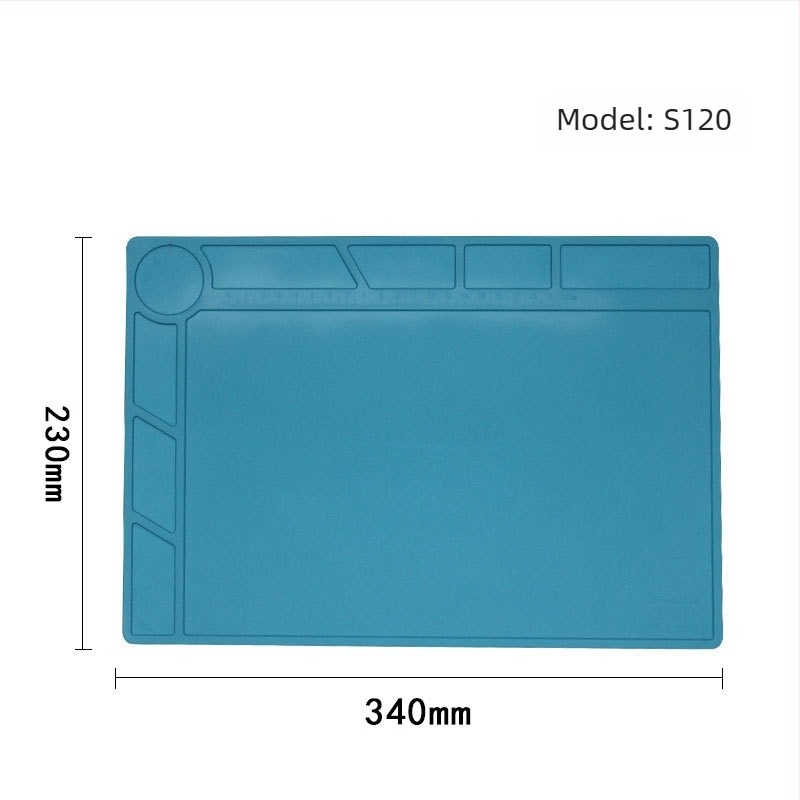 Covor de lucru pentru reparații la telefoane mobile, placă izolatoare din silicon, model S150, grosime 5 mm, duritate moale