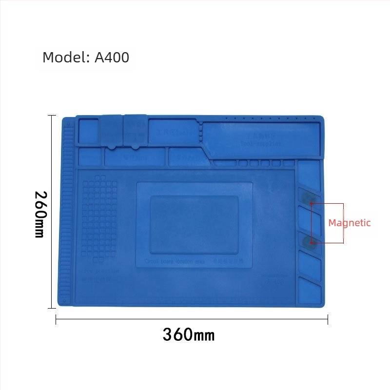 Covor de lucru pentru reparații la telefoane mobile, placă izolatoare din silicon, model S150, grosime 5 mm, duritate moale