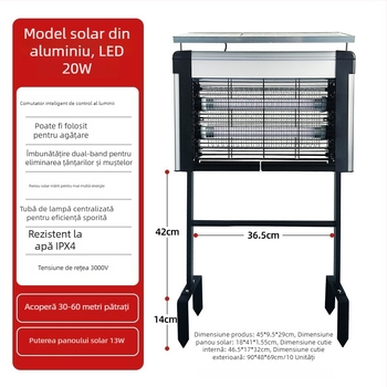Lampa solară de exterior pentru omorârea țânțarilor - LED, 220V, 20W, CE certificat, Personalizare disponibilă (LED; 220V; 20W; CE)