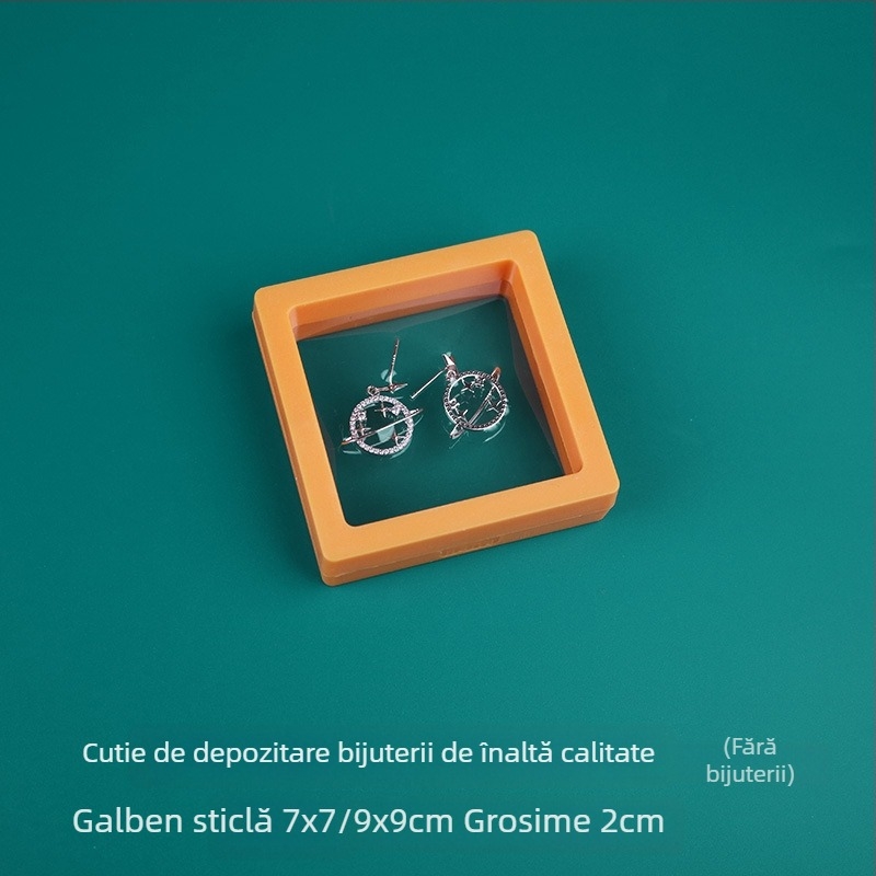 Cutie portabilă de depozitare pentru bijuterii: inele, lanțuri, brățări și cercei; protecție împotriva prafului și umezelii; design modern minimalist