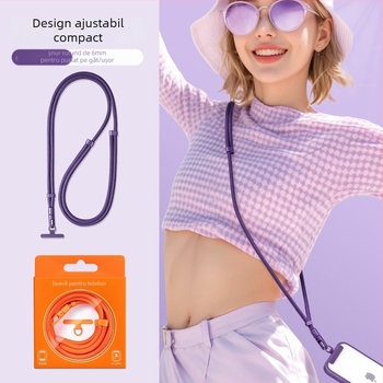 Lanard pentru telefon YAGEEN, lungime reglabilă, rotire la 360°, clipsă de curea anti-furt, poliester