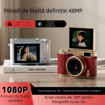 Aparat digital cu senzor CCD, zoom optic 16x, rezoluție maximă 1280x1024, ecran LCD, stabilizare electronică a imaginii
