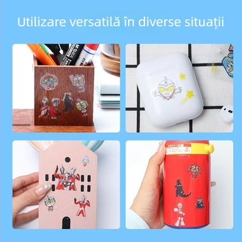 Stickere Ultraman - PET rezistent la apă, IP licențiat oficial, pachet pentru copii
