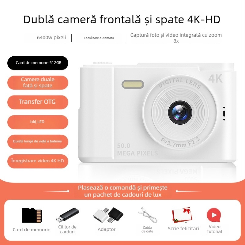 Cameră digitală CCD, 24 MP, zoom optic 8x, rezoluție 2400×1800, LCD 2,3 inch