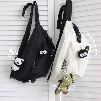 Geantă crossbody, stil stradal, material Oxford, model litere/cifre/text, Primăvara 2025