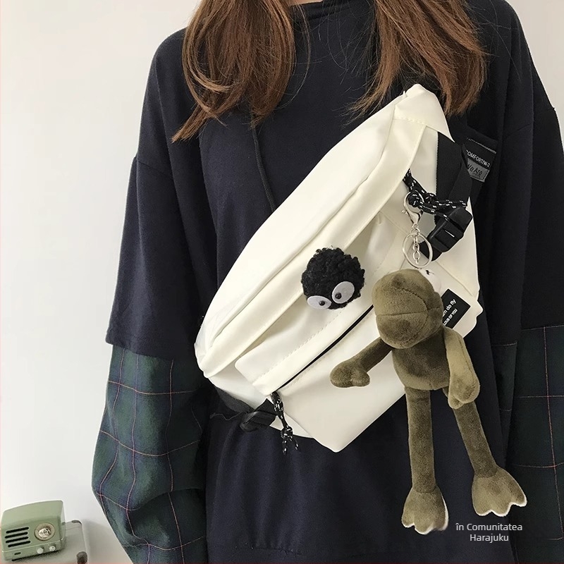 Geantă crossbody, stil stradal, material Oxford, model litere/cifre/text, Primăvara 2025