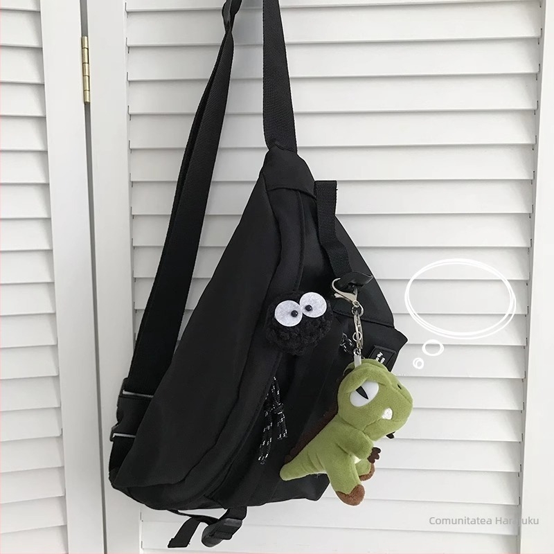 Geantă crossbody, stil stradal, material Oxford, model litere/cifre/text, Primăvara 2025