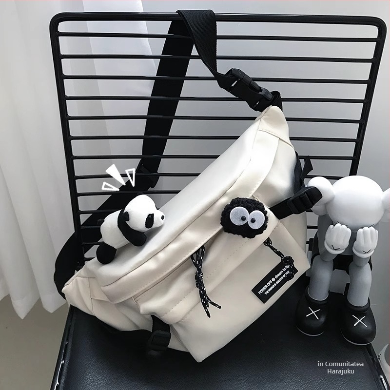 Geantă crossbody, stil stradal, material Oxford, model litere/cifre/text, Primăvara 2025