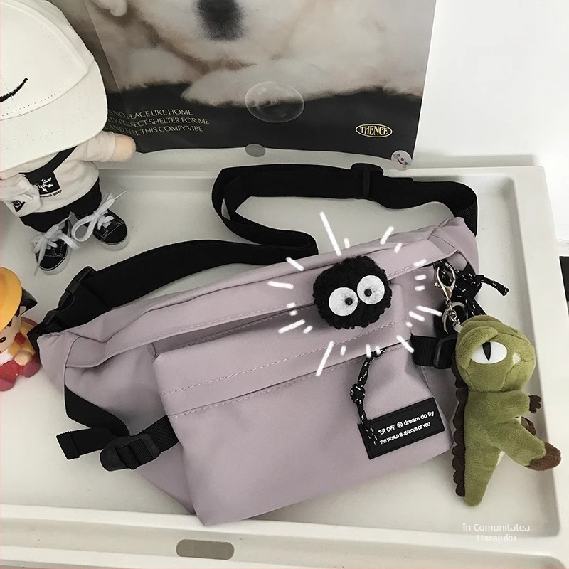 Geantă crossbody, stil stradal, material Oxford, model litere/cifre/text, Primăvara 2025