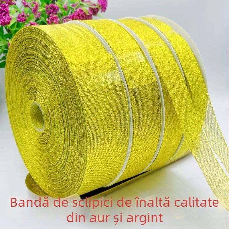 Bandă decorativă Reina Webbing pentru ambalarea cadourilor, împachetarea prăjiturilor, decor de nuntă