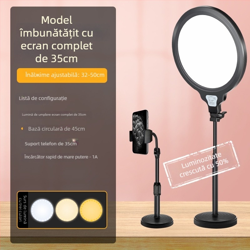 Lumină LED de completare pentru birou pentru fotografie în direct — 20W, 24V, trei temperaturi de culoare, utilizare pe birou