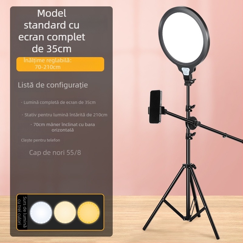 Lumină LED de completare pentru birou pentru fotografie în direct — 20W, 24V, trei temperaturi de culoare, utilizare pe birou