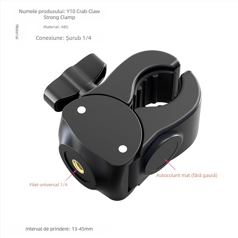 Suport pentru telefon pentru ciclism și montură pentru cameră de acțiune pentru biciclete electrice, MTB și biciclete — model universal, clips din plastic, navigație și filmare