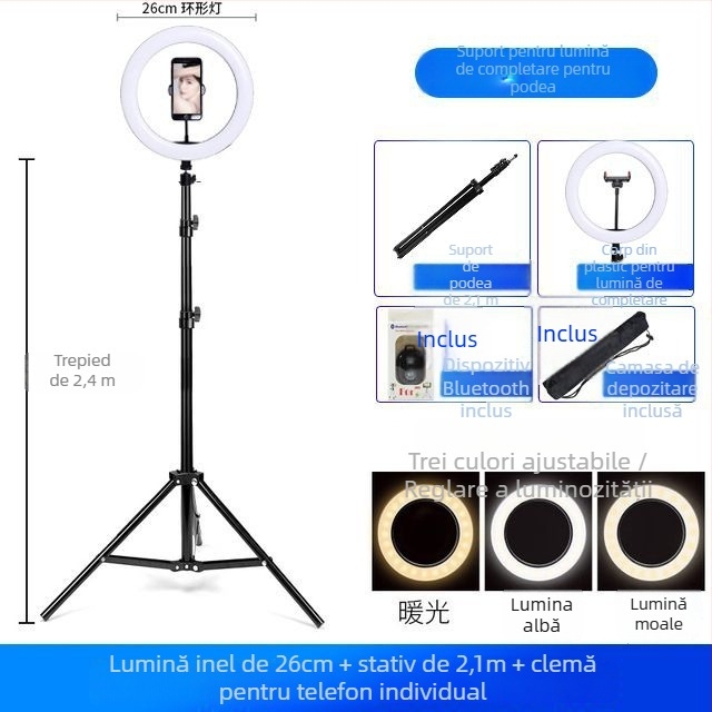 Deer Suport de podea pentru telefon – trepied pentru transmisiuni live, plastic, stil simplu
