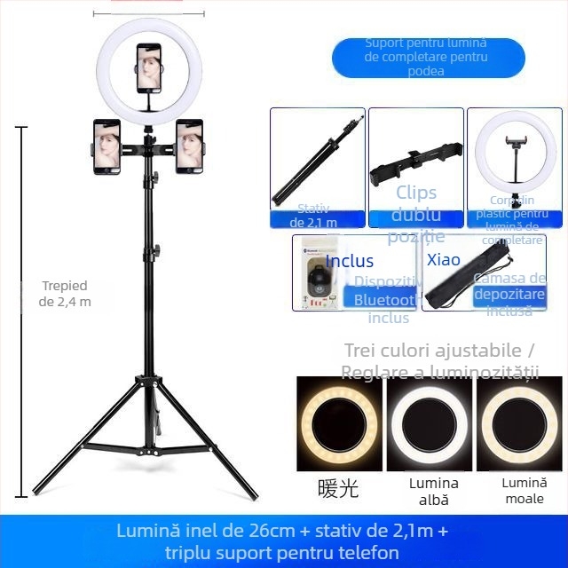 Deer Suport de podea pentru telefon – trepied pentru transmisiuni live, plastic, stil simplu
