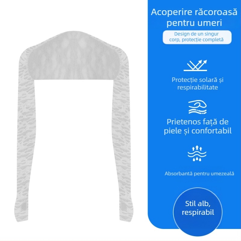 Manșete de protecție solară pentru activități în aer liber, din poliester, respirabile, unisex, potrivite pentru ciclism