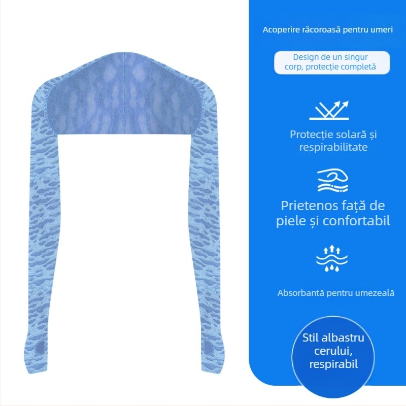 Manșete de protecție solară pentru activități în aer liber, din poliester, respirabile, unisex, potrivite pentru ciclism