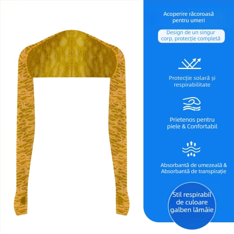 Manșete de protecție solară pentru activități în aer liber, din poliester, respirabile, unisex, potrivite pentru ciclism