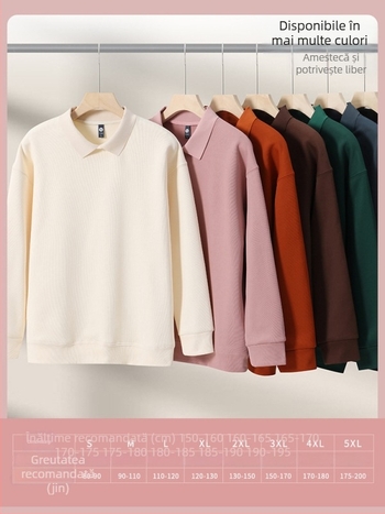 Hanorac de lucru pentru salonul de manichiură, cu logo publicitar, mâneci lungi, fără glugă, buzunare laterale, țesătură din bumbac coreean/poliester